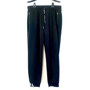 Karl Lagerfeld Paris Black Jogging / Exercise Pants Medium